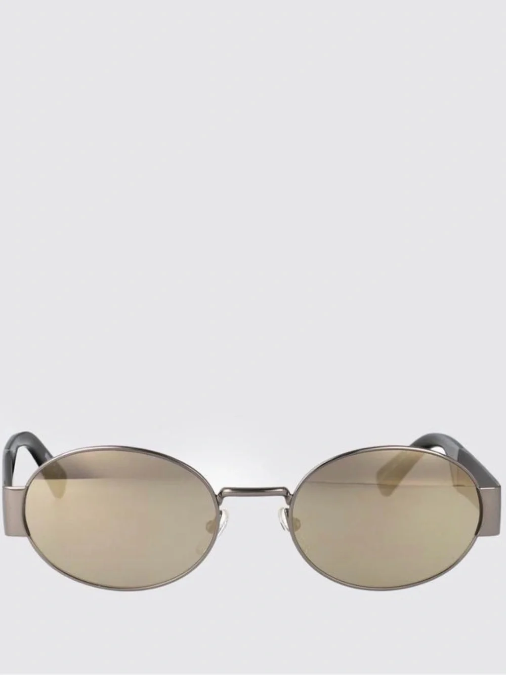 New Moschino MOS185/S 06LBUE Silver Mirrored Oval Sunglasses for Women Authentic